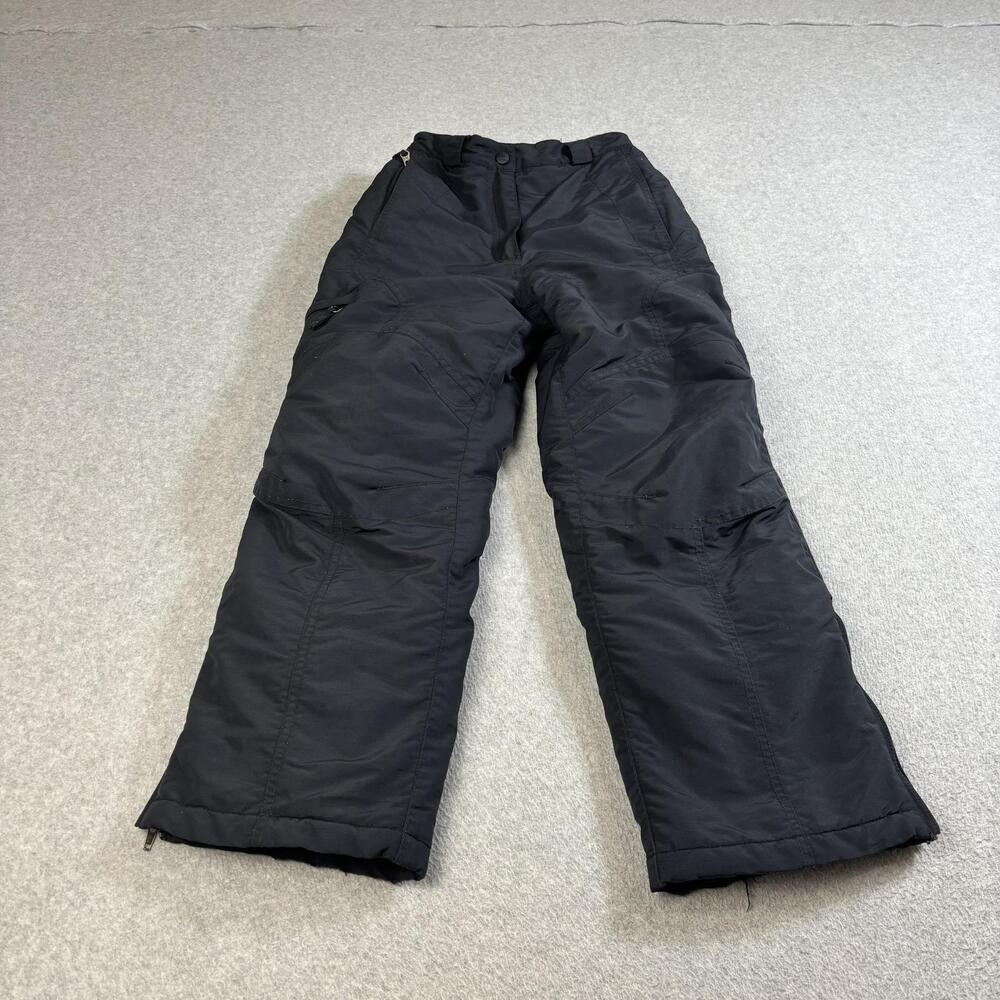 LL Bean Snow Pant Boy 10 Blue Insulated Ski Zip Leg Pocket Lined Outdoor READ